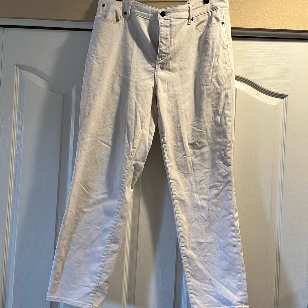 Talbots white jeans 
Size 16